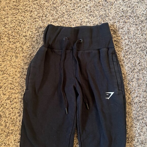 Gymshark Womens Black Joggers XS Drawstring Waist Slim Fit Stretchy Knit - Picture 2 of 6